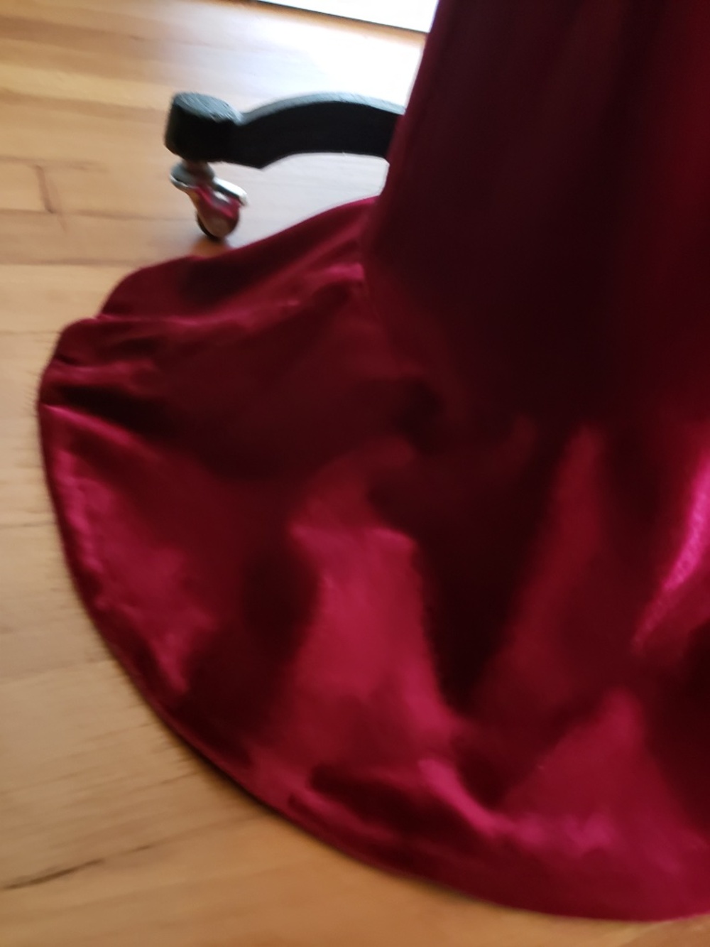 Velvet One Shoulder Ruffle Dress Size Medium - Picture 6 of 10